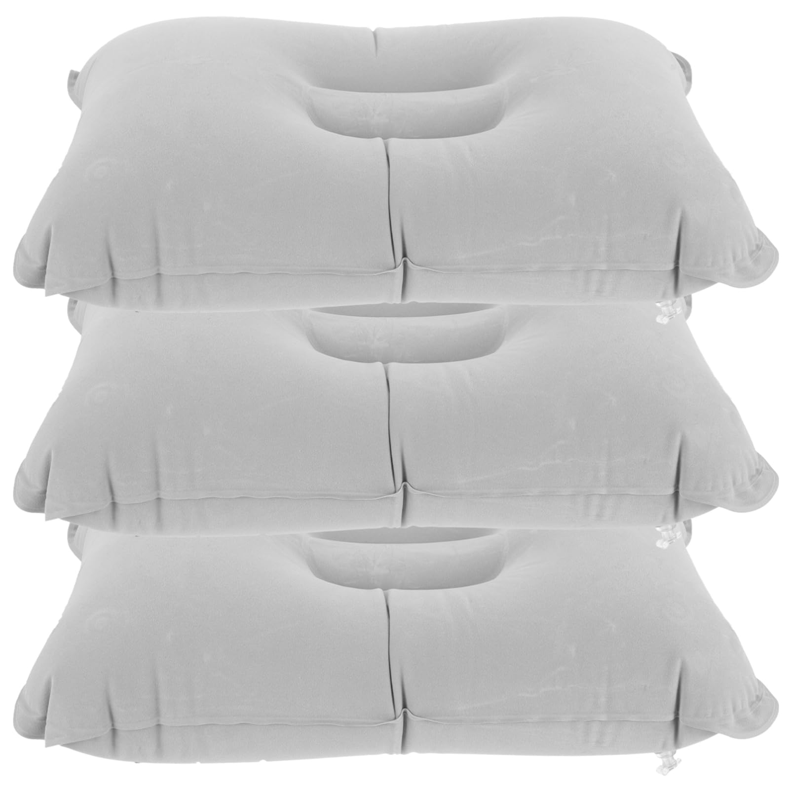 ibasenice 3pcs Square Inflatable Pillow Portable Travel Pillow for Neck Sleep Camping Outdoor Accessory