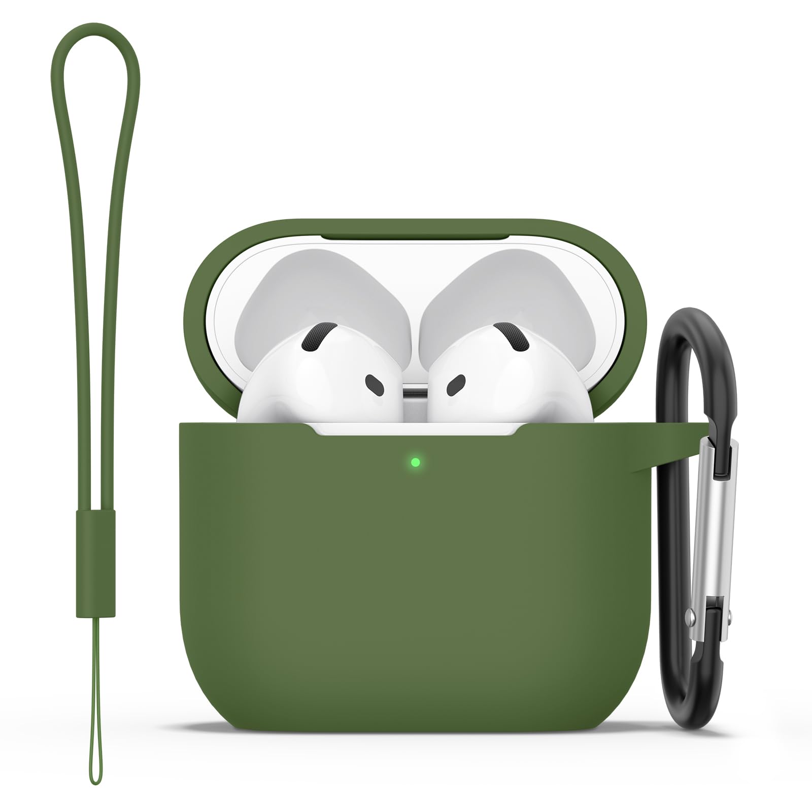 Vanjua Cover for AirPods 4 Case, Soft Silicone Shock Resistant, Full Protective Case Cover Compatible with AirPods 4th Generation 2024