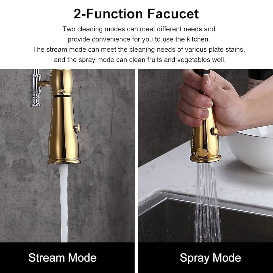 KunMai Single Handle High Arc Swiveling Dual-Mode Pull-Down