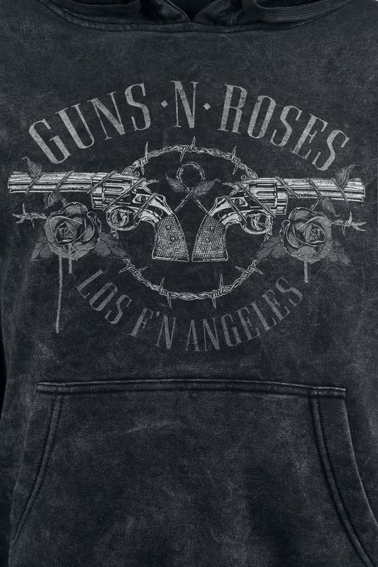 Guns N' Roses Bullet Logo Frauen Kapuzenpullover anthrazit Band-Merch, Bands