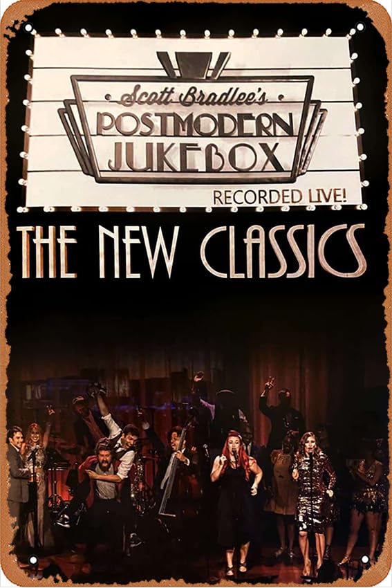Postmodern Jukebox - The New Classics - Póster de la película para el hogar, decoración de pared, letrero de metal retro, 20 x 30 cm