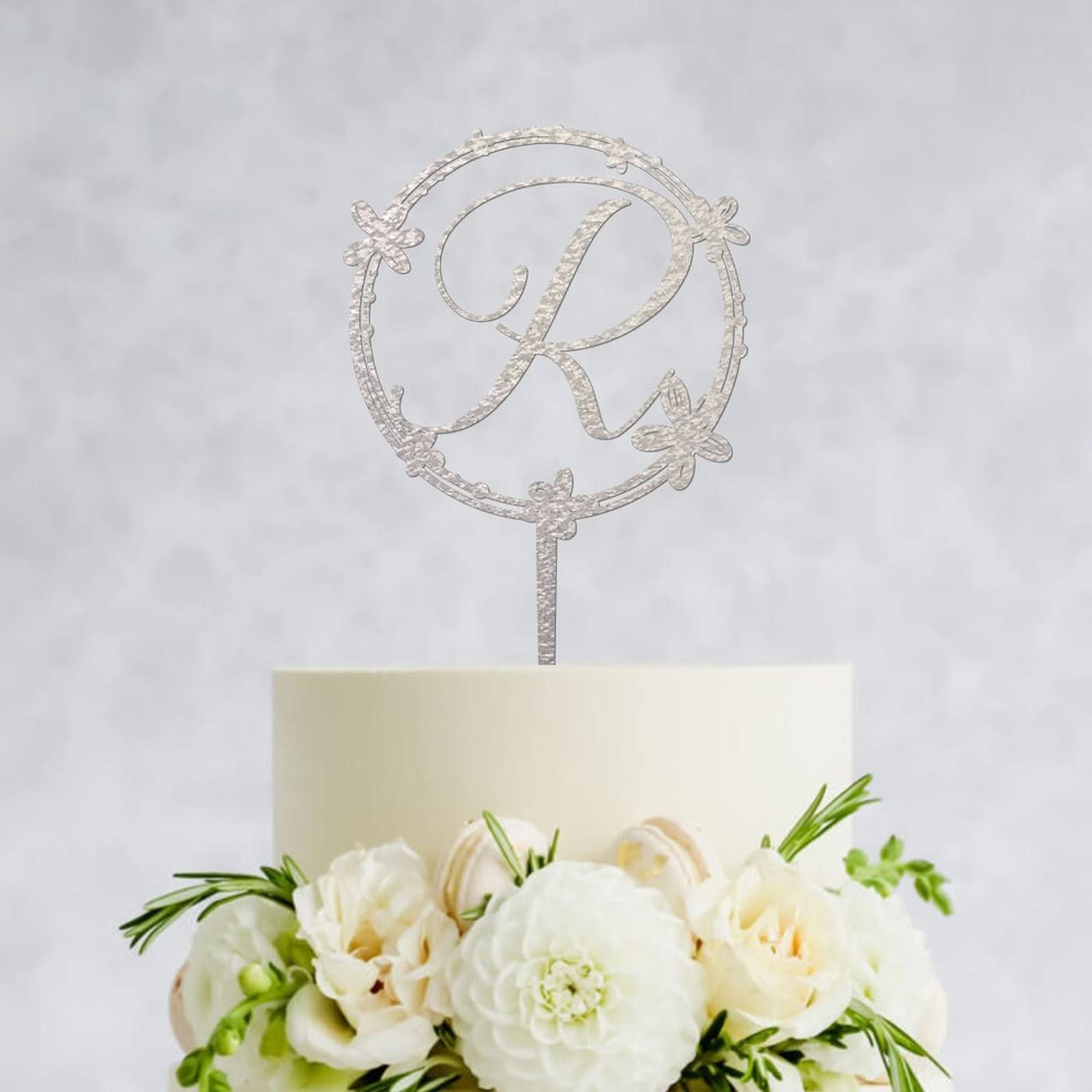 R Silver Monograms Cake Topper Amazon.com: Letter S Cake Topper