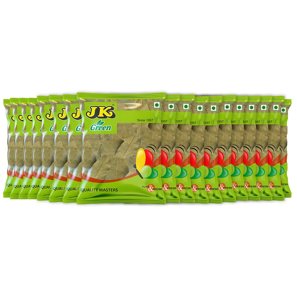 JK Bay Leaf Dried, 50g | Tej Patta Dried | Tez Patta | Fresh Bay Leaf (Pack of 18)