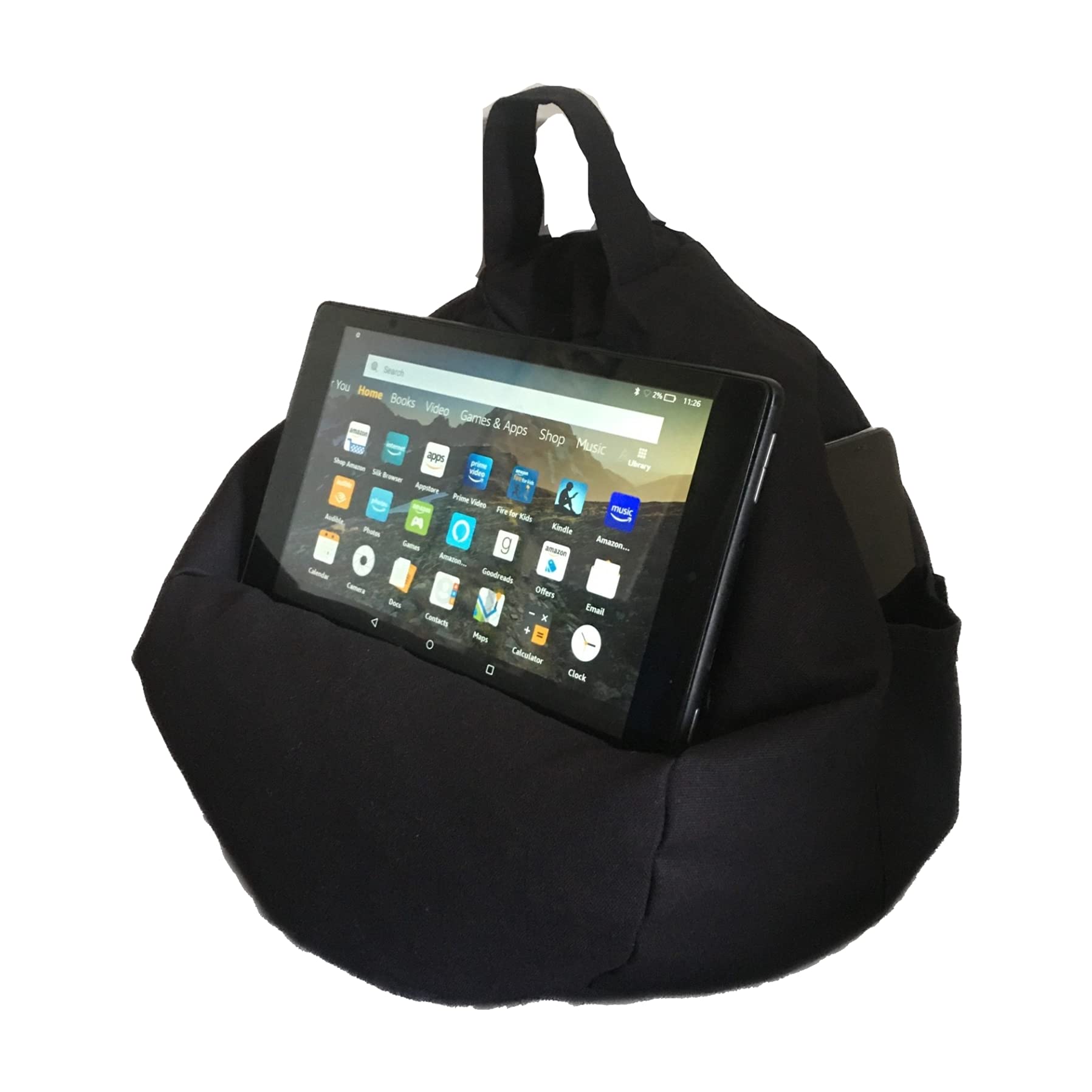 Triple X Trading MyCushy Tablet Stand Holder Works With any Device Including Tablets, Smartphones, Books, eReaders, Universal, Adjustable, Handsfree, Portable, Lightweight (Black)