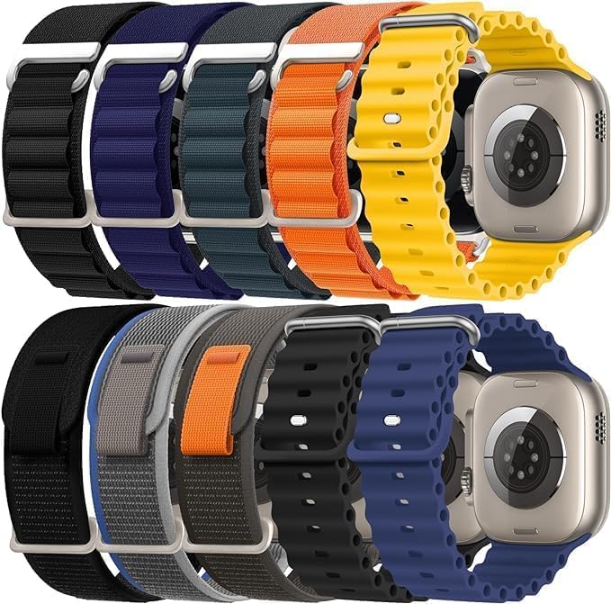 ONFNZ 10 Pack Sport Bands Compatible With Apple Watch Ultra Band for ...