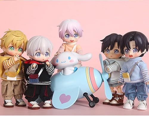 Miniatura 9 de 112 BJD - Conjunto de accesorios de muñeca + camisa + pantalones para muñeca OB11, YMY de 4.3 pulgadas, cuerpo de muñeca, GSC, Body9 (Negro)