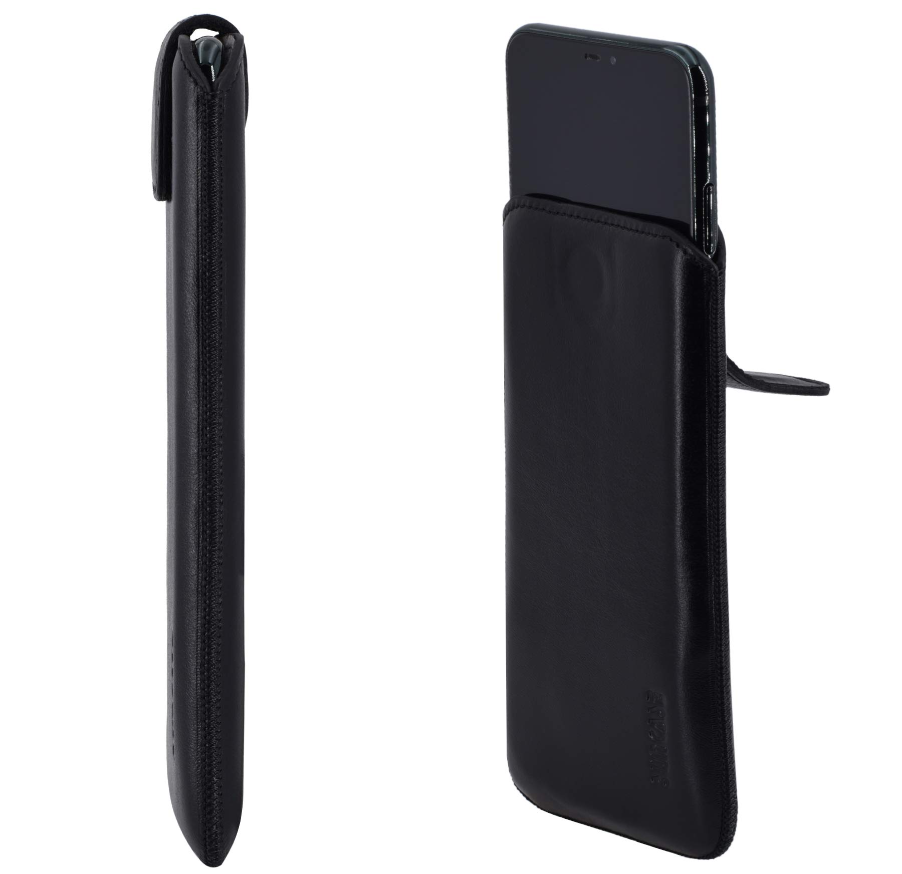 Custodia in vera pelle Slim-Edition, compatibile con Huawei