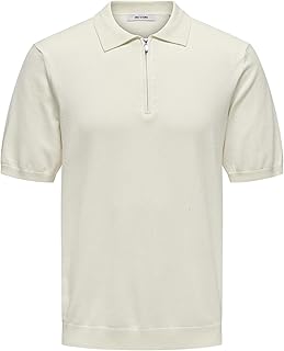 Only & Sons ONSWYLER LIFE REG 14 SS ZIP POLO KNIT Triko Erkek 