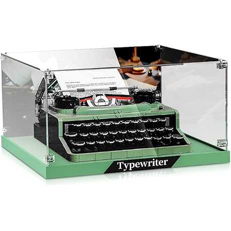 Acrylic Display Case for Lego 21327 Ideas Typewriter
