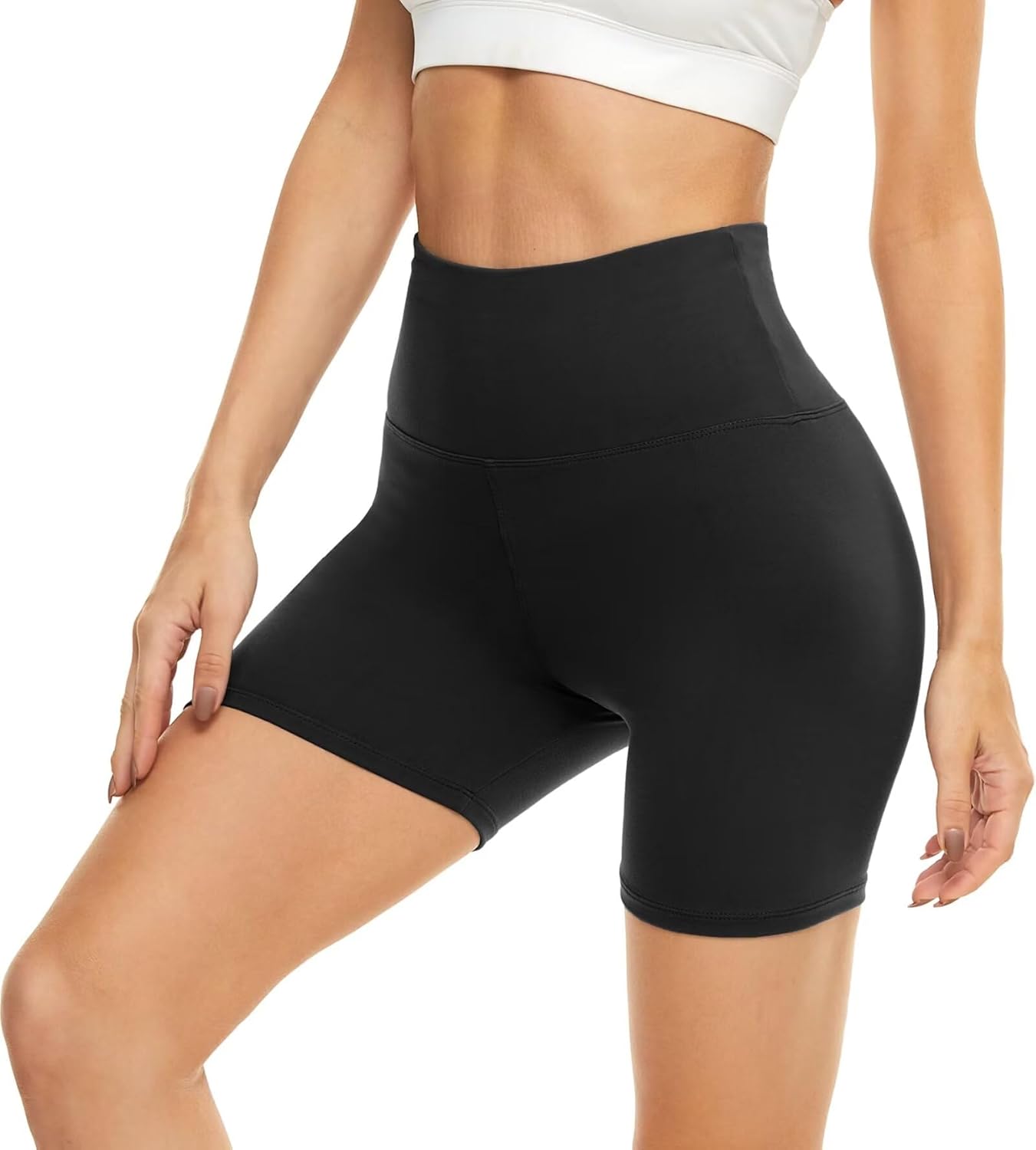 HIGHDAYS 5” Biker Shorts for Women – High Waist Tummy Control Stretch Spandex Workout Yoga Running Gym Underwear