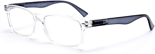 Miniatura 5 de Paquete de 5 lentes de lectura unisex rectangulares vintage con marco de plástico para hombres y mujeres