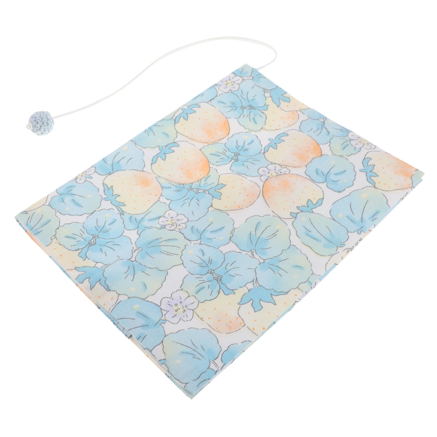 MAGICLULU 4pezzi Copertina Riutilizzabilper Libri Stoffa Decorativa Protettore Antistrappo Per Quaderni e Libri Scolastici Design Blu Fragole Accessorio Per Studio e Collezione