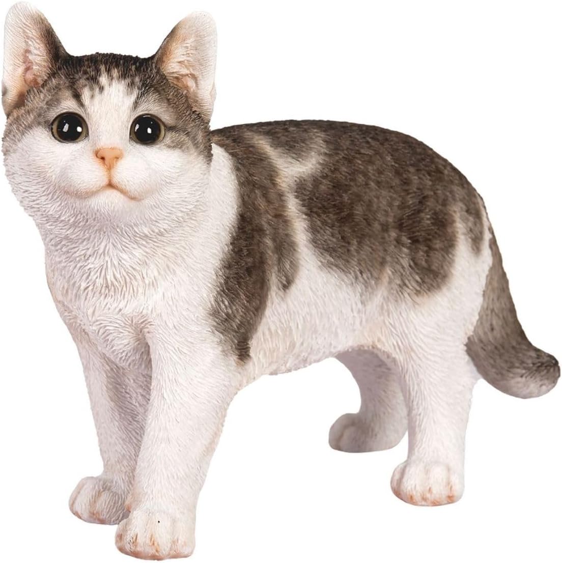 Uvia H22251-22 Walking Sabatra White Cat (Small), 10.2 x 4.3 x 7.7 inches (26 x 11 x 19.5 cm), Doll, Figurine, Animal, Garden, Decoration, Cat