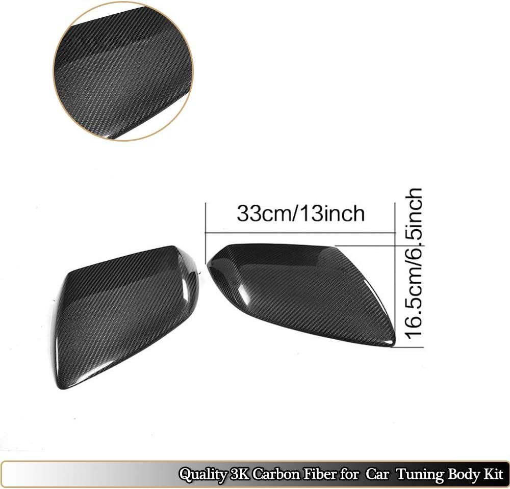 Mirror Cover fits Lamborghini Huracan LP610 Coupe Convertible 2-Door 2014-2018 Add-on Carbon Fiber CF Rearview Side Rearview Mirror Caps Car Exterior Outside Shell