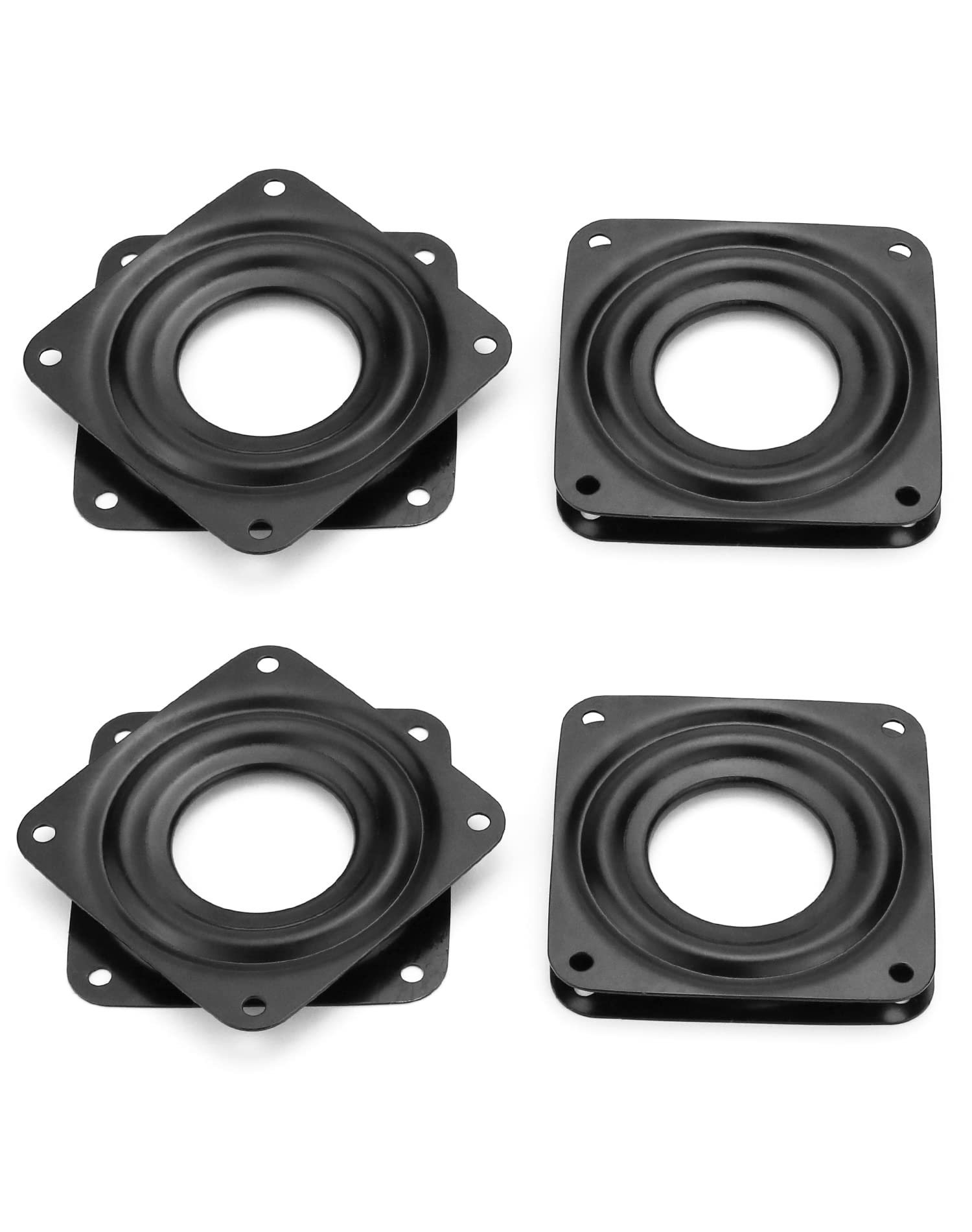 QWORK 4-częściowe łożysko kulkowe gramofonu, 3"/72mm, obrotnica 360 stopni do ekspozycji półek, mebli, szafek RTV, półek kuchennych