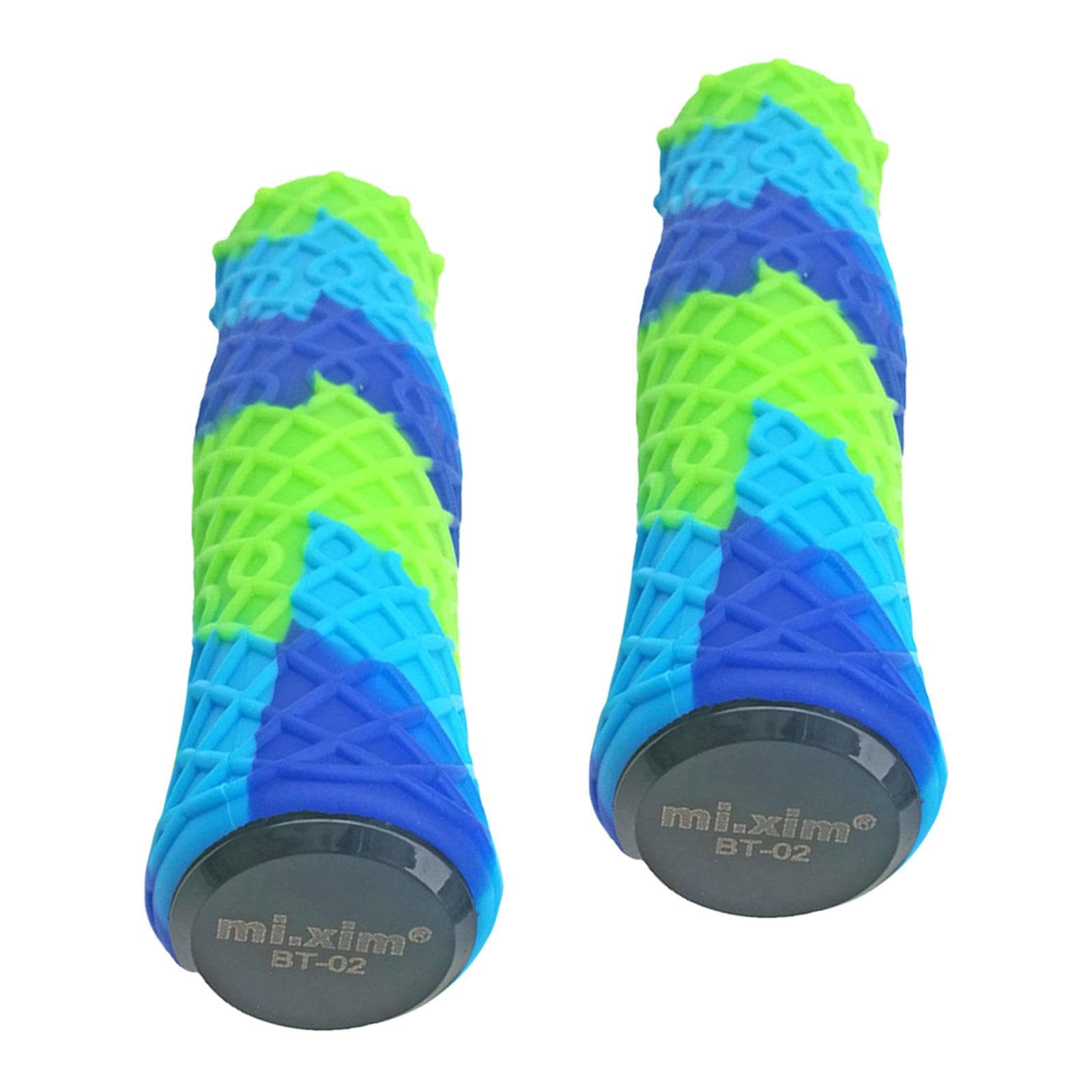 2X Bike Grips Handlebar Grips for Foldable Bicycle Kids Bikes Mountain Bikes Blue Green | Cycling | Bicycle Components & Parts | Handlebar Grips Tape & Pads-image-48