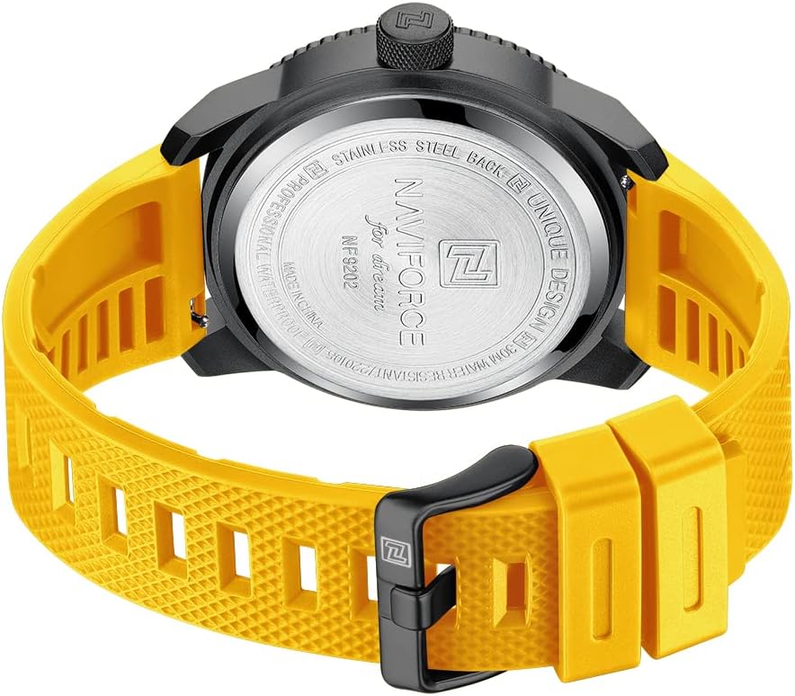 NAVIFORCE Sport Waterproof Watches for Students Boys Men, Silicone Band Watch with Second Hand - Image 3