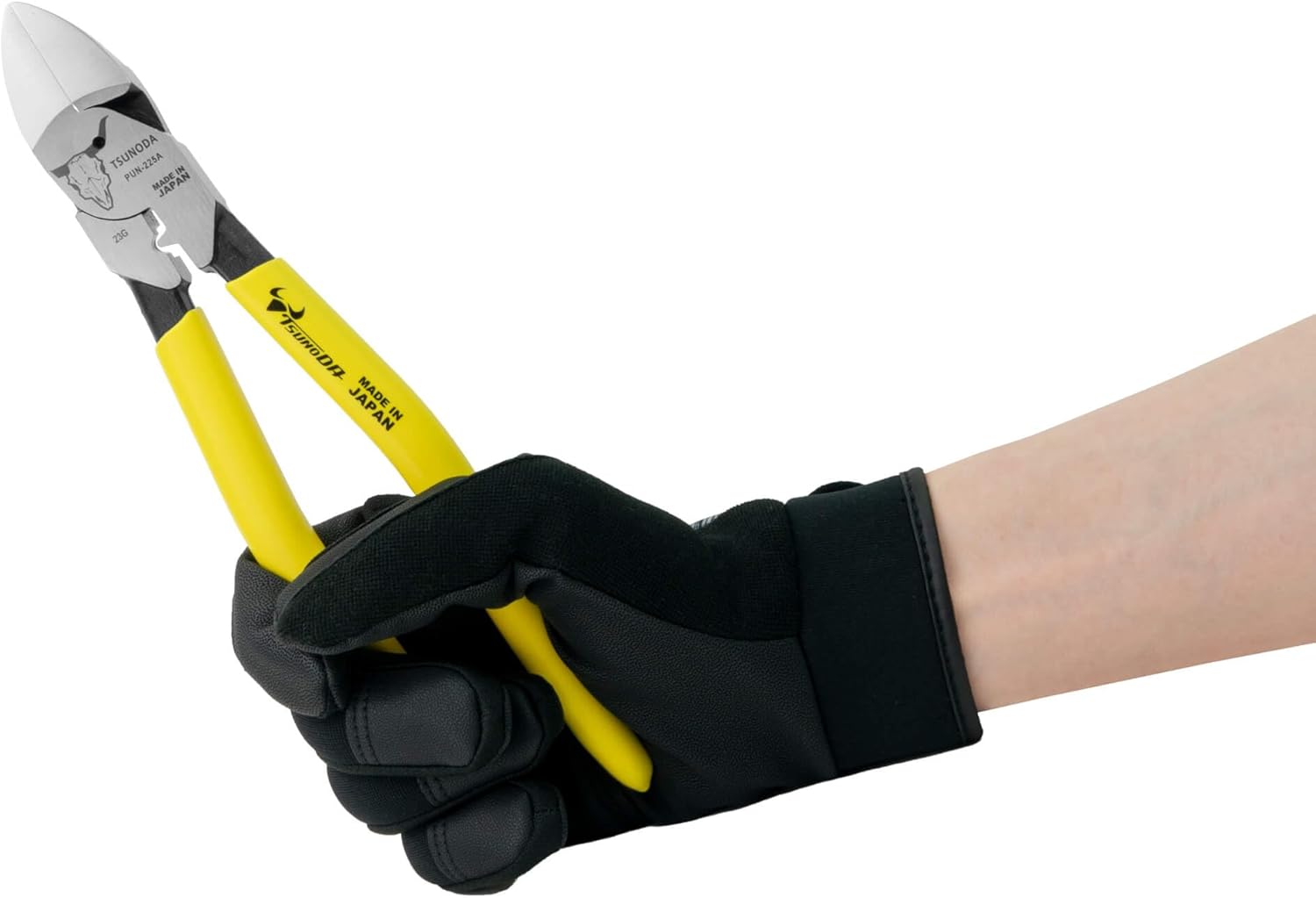 Tsunoda PUN-225A, High-Leverage Sharp Edged Cutting Pliers with Crimping Die 9-inches (225mm)