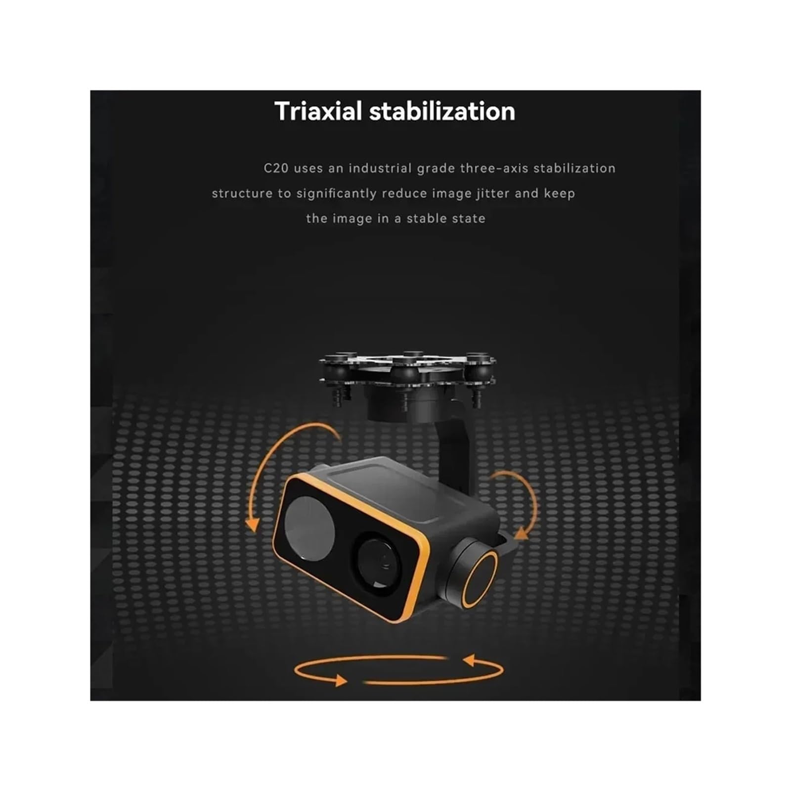 Kompatibel mit Skydroid C20 3-Achsen Nachtsicht-Gimbal-Kamera