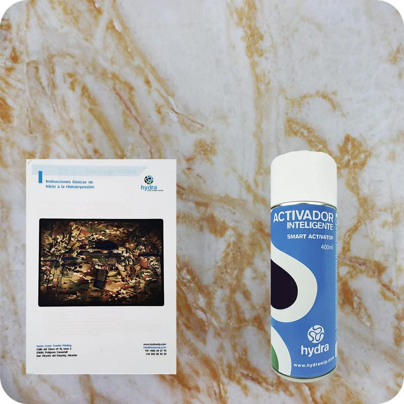 Podstawowy zestaw do zanurzania w hydrografii Zestaw hydrograficzny : 1 inteligentny spray do drukowania transferu wody 400 ml + podstawowy podręcznik użytkownika + folia hydrograficzna. Rozmiar