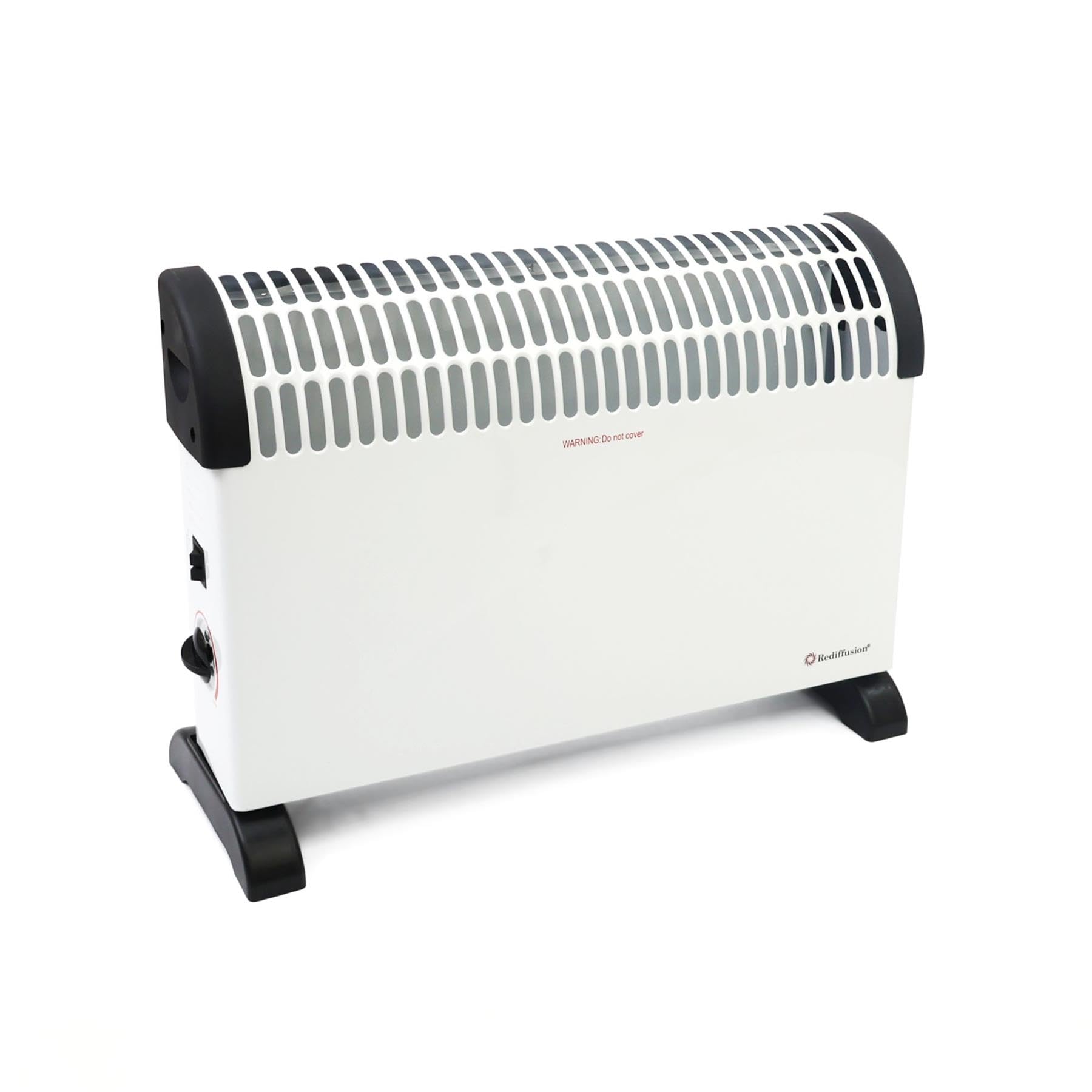 Rediffusion Convector Heater, 2000W, Variable Heat, Adjustable Thermostat, 3 Heat Settings, Overheat Protection, Tip-Over Safety Switch, White - REDY02