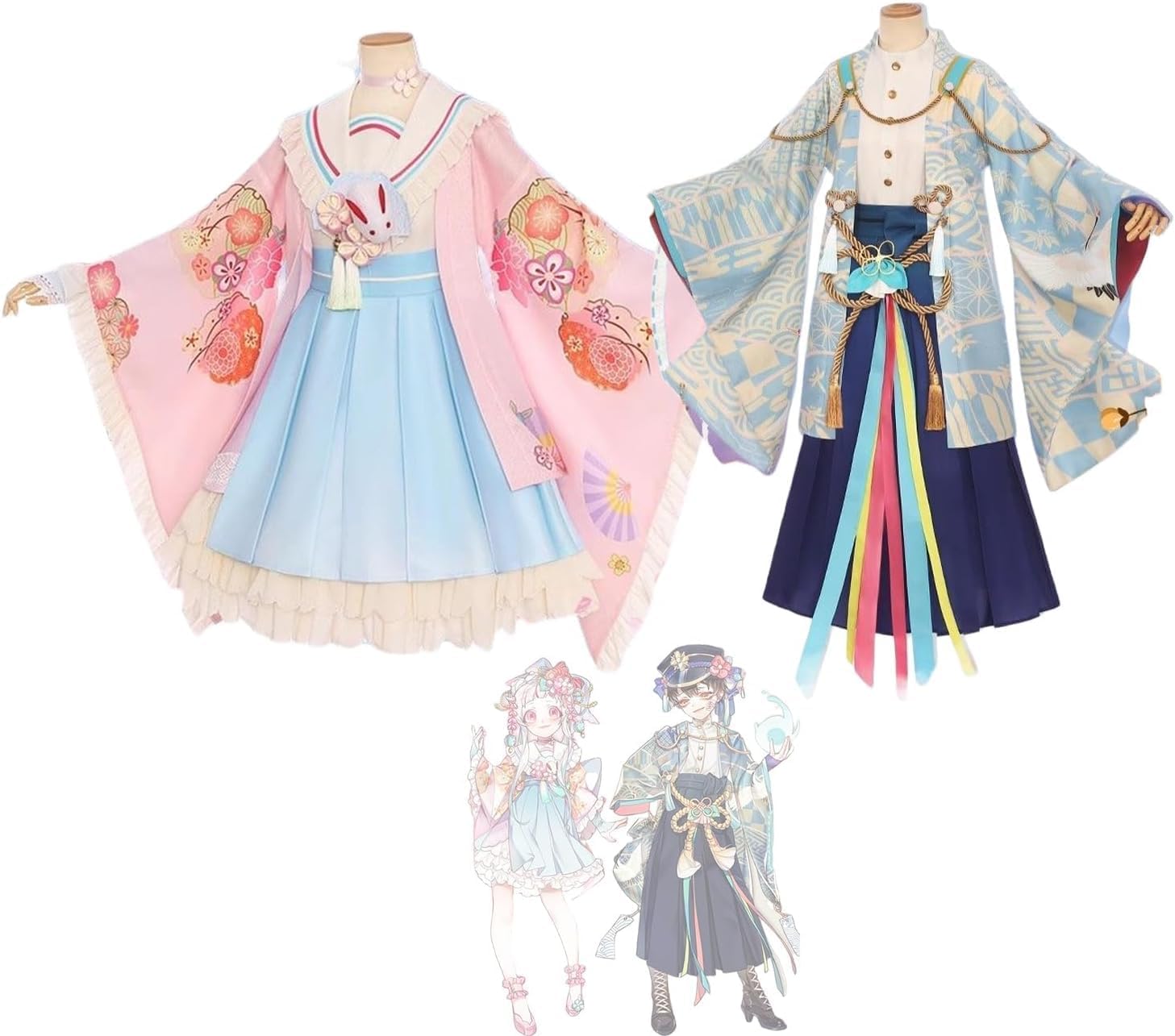 狐面（雄雌セット）木彫 お面（狐の雌）木彫り （キツネのお面 | わき