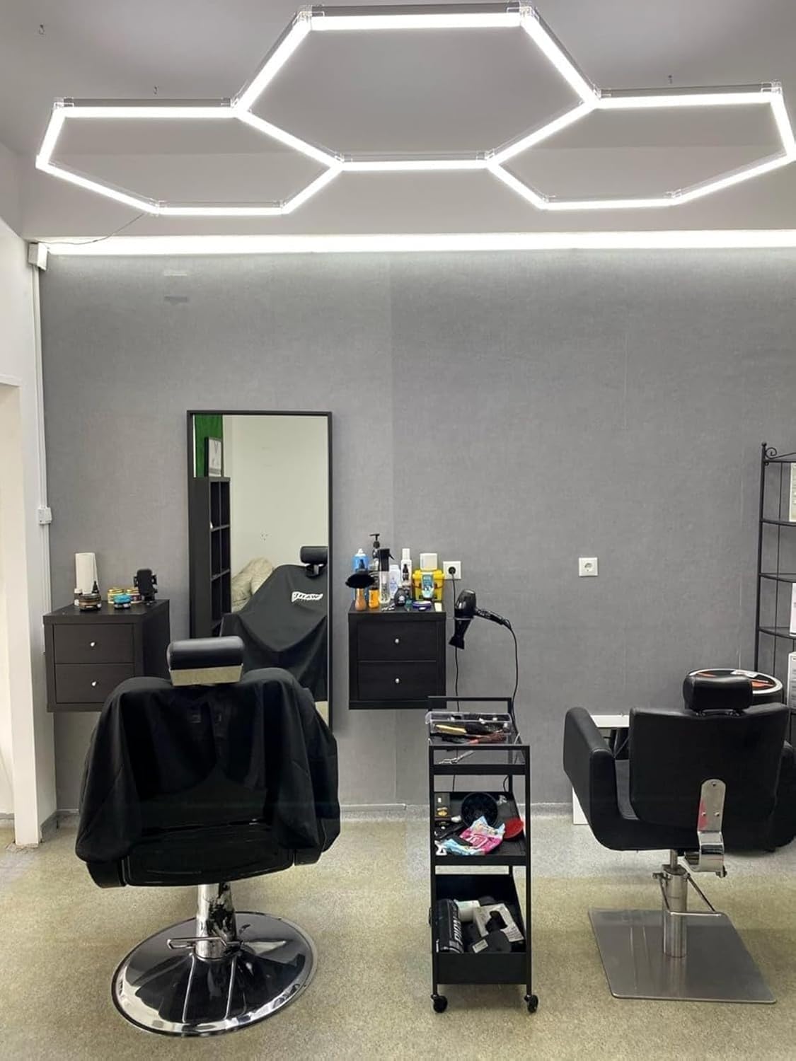 JuanNest Luce LED Esagonale per Garage Honeycomb, 3000/4000/6500K, Luce LED da Soffitto Super Luminosa per Dettagli Auto per Magazzini, Officine, Lavanderie per Auto,Palestre, Seminterrati A,3000K