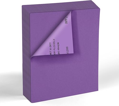 Miniatura 1 de MAXMAN Papel de lija de grano 1200, 20 unidades, hojas de papel de lija seco húmedo de 9 x 11 pulgadas, papel de lija abrasivo de alúmina fundida