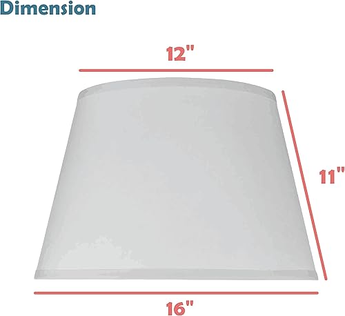 Miniatura 5 de Aspen Creative 32088, pantalla de araña de transición imperio de tapa dura, tela con textura de aspecto de ratán, 12 pulgadas superior x 16 pulgadas