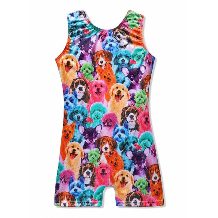 HOZIY Gymnastics Leotards for Girls Unicorn Aurora Rainbow Mermaid Dinosaur Cupcake Sparkle Biketard Toddlers Kids Children
