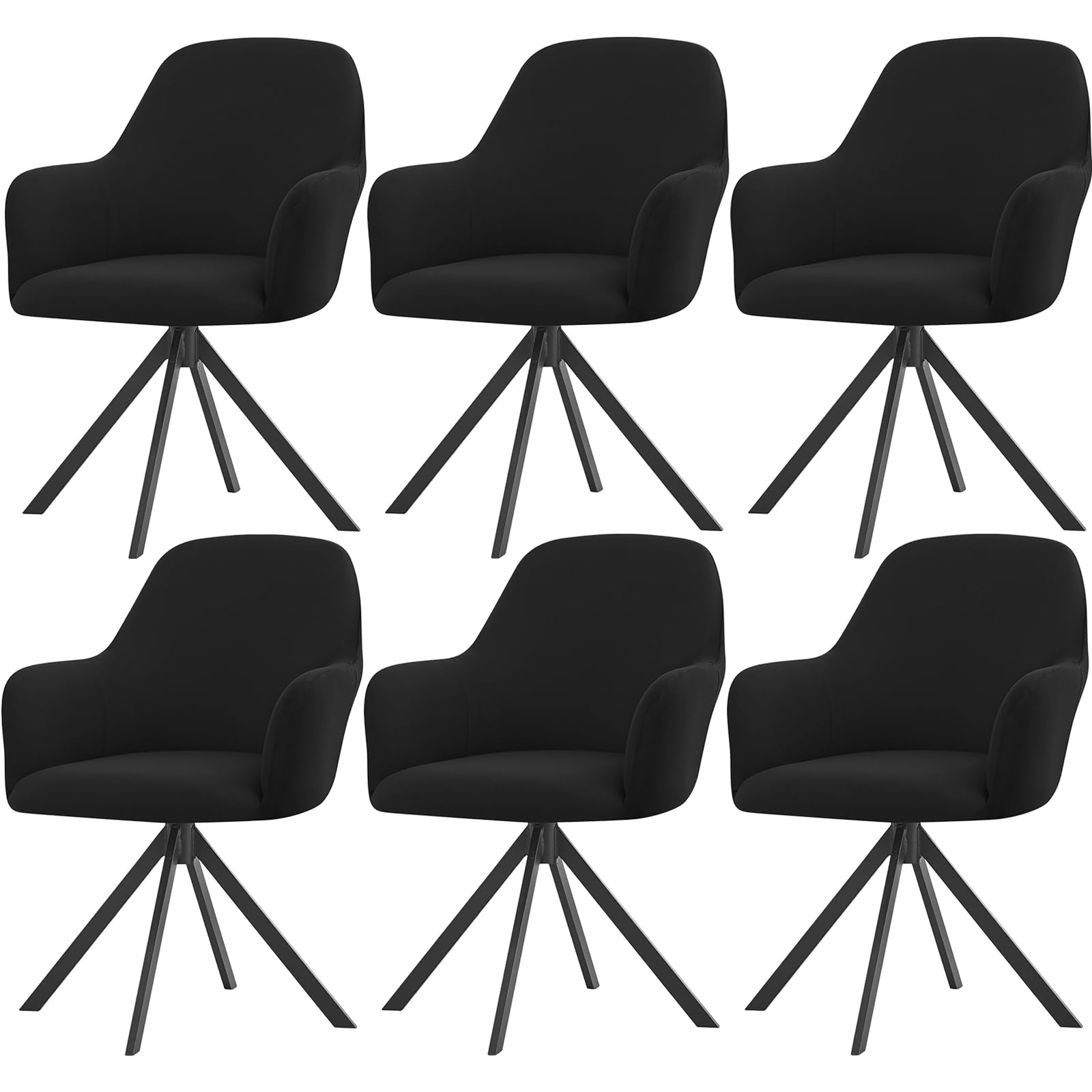 Housse de chaise dossier incurvé imperméable en lot de 6 pour tabouret de bar design