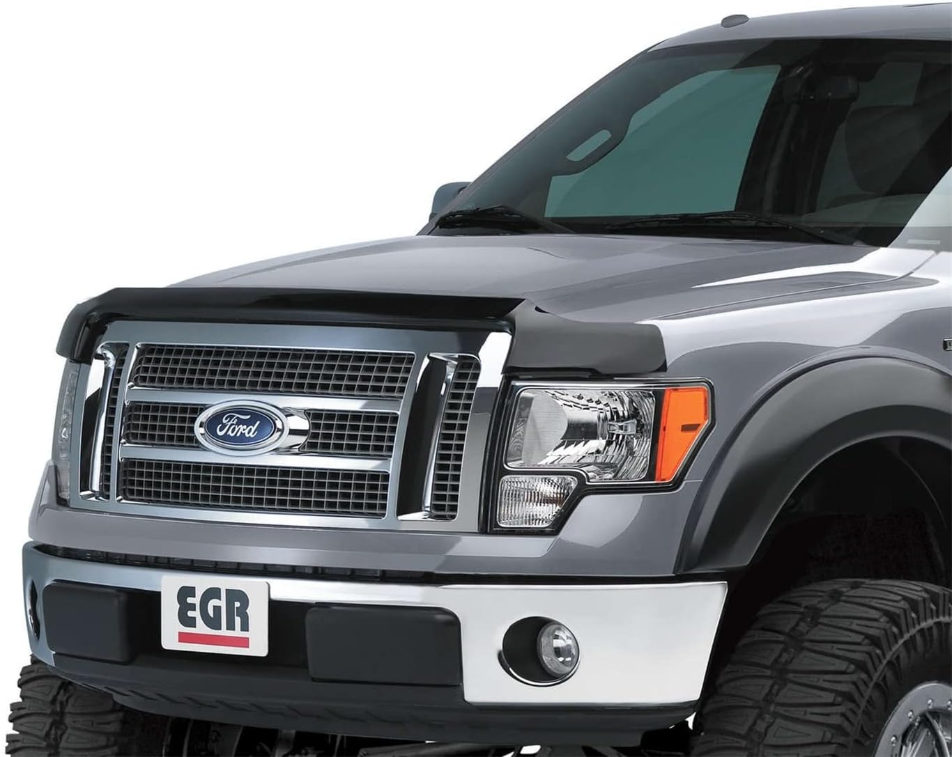 EGR 305081 SuperGurad Smoked Acrylic Hood Shield Compatible with Select 2016-203 Toyota Tacoma Trucks - Durable, Easy Installation