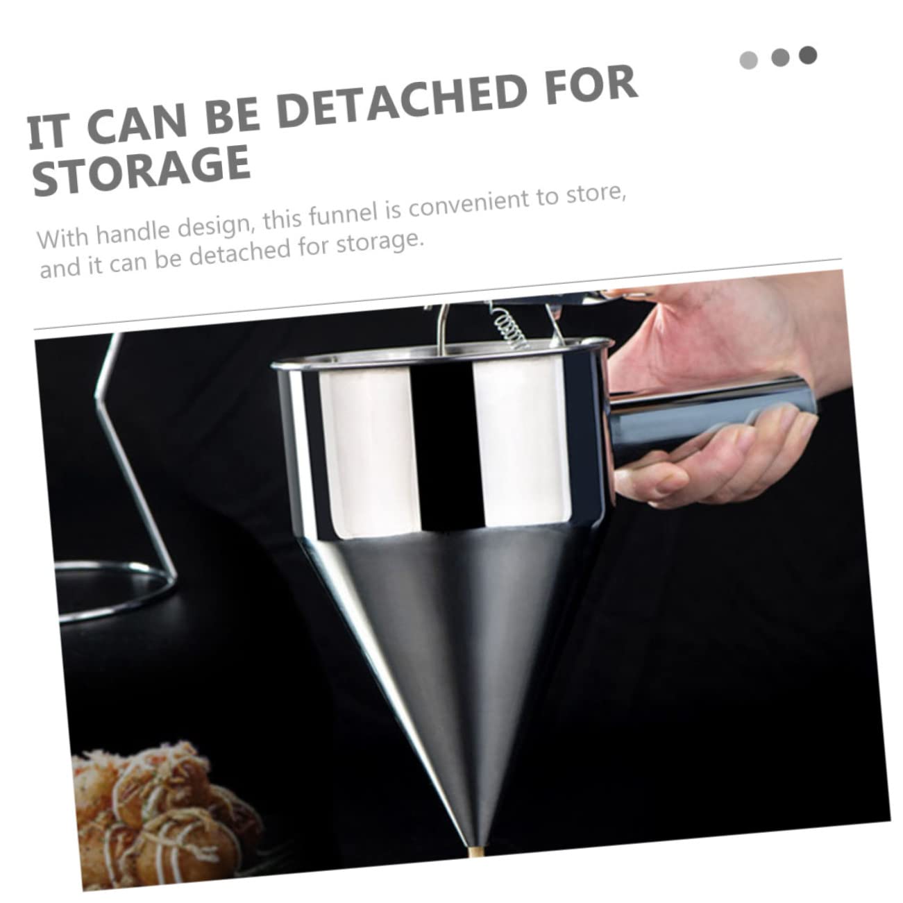 Ciieeo Imbuto in Acciaio Inossidabile Per Palline Di Polpo Dispenser Per Pasta Fai Da Te Strumenti Da Cucina Imbuto Dispenser Strumenti Per Cottura