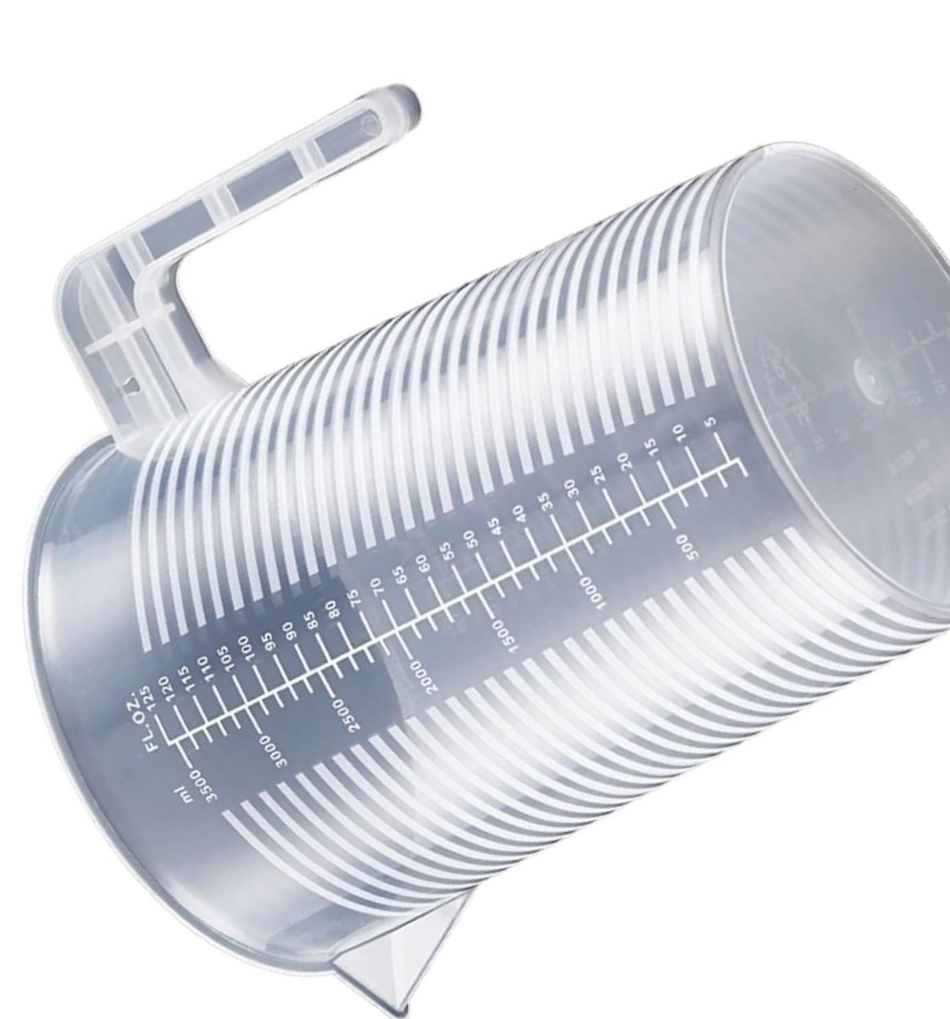 Vaso mezclador de plástico transparente de gran capacidad, vaso medidor graduado con tapa for uso en cocina y laboratorio(5000ml)