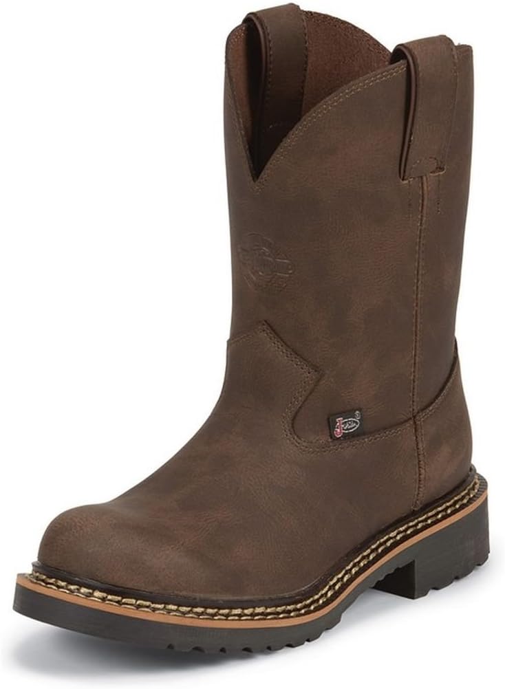 Justin Kids Men's 4444JR Brown Boot 1.5 Little Kid M