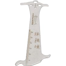 Mountain Bike Chain Wear Measuring Tool High Gloss 3-in-1 Measurer for Cyclists Stainless Steel Silver 5.2x2.1in