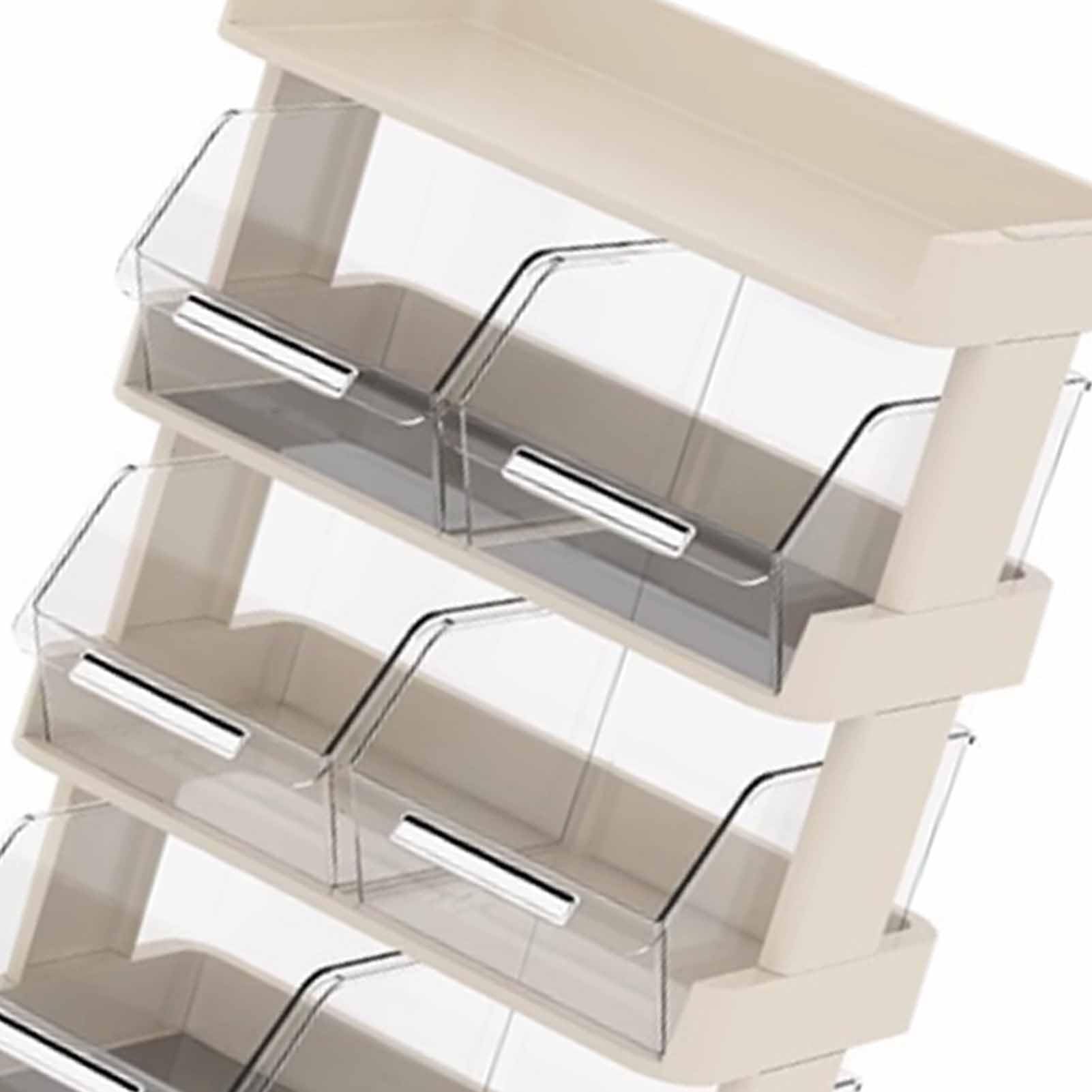 Teebeutel-Organizer, Desktop-Aufbewahrungsregal für Kaffeekapseln, mehrschichtiges Display, große Kapazität, durchsichtiges Paket, stapelbarer Trennständer für Büro, Café, Bar (4 Layer 30x17x42.5cm)