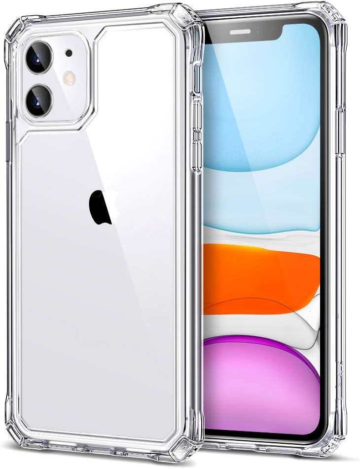 ESR for iPhone 11 Case, Military-Grade Protection with Shock-Absorbing Corners, Scratch-Resistant and Anti-Yellowing Acrylic Back, Slim Protective Phone Case, Air-Armor Series, Clear