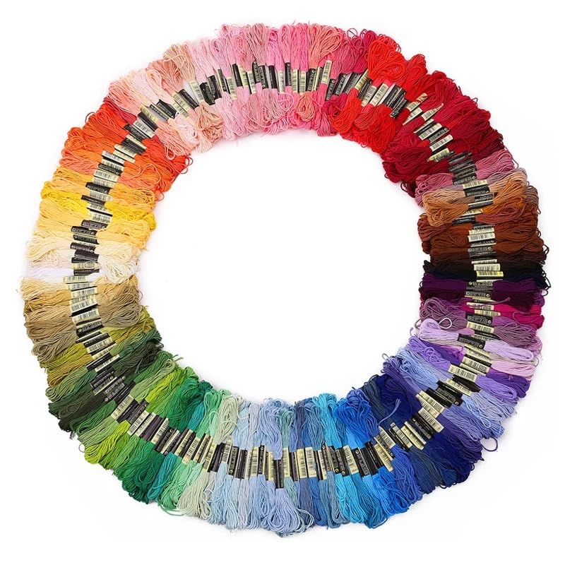 Cross Stitch Threads，Embroidery Thread 100 Or 447 Pcs Cross Stitch Threads All Embroidery Thread Skeins Craft Gradient Color Thread 7.8 Meters(250 colors)