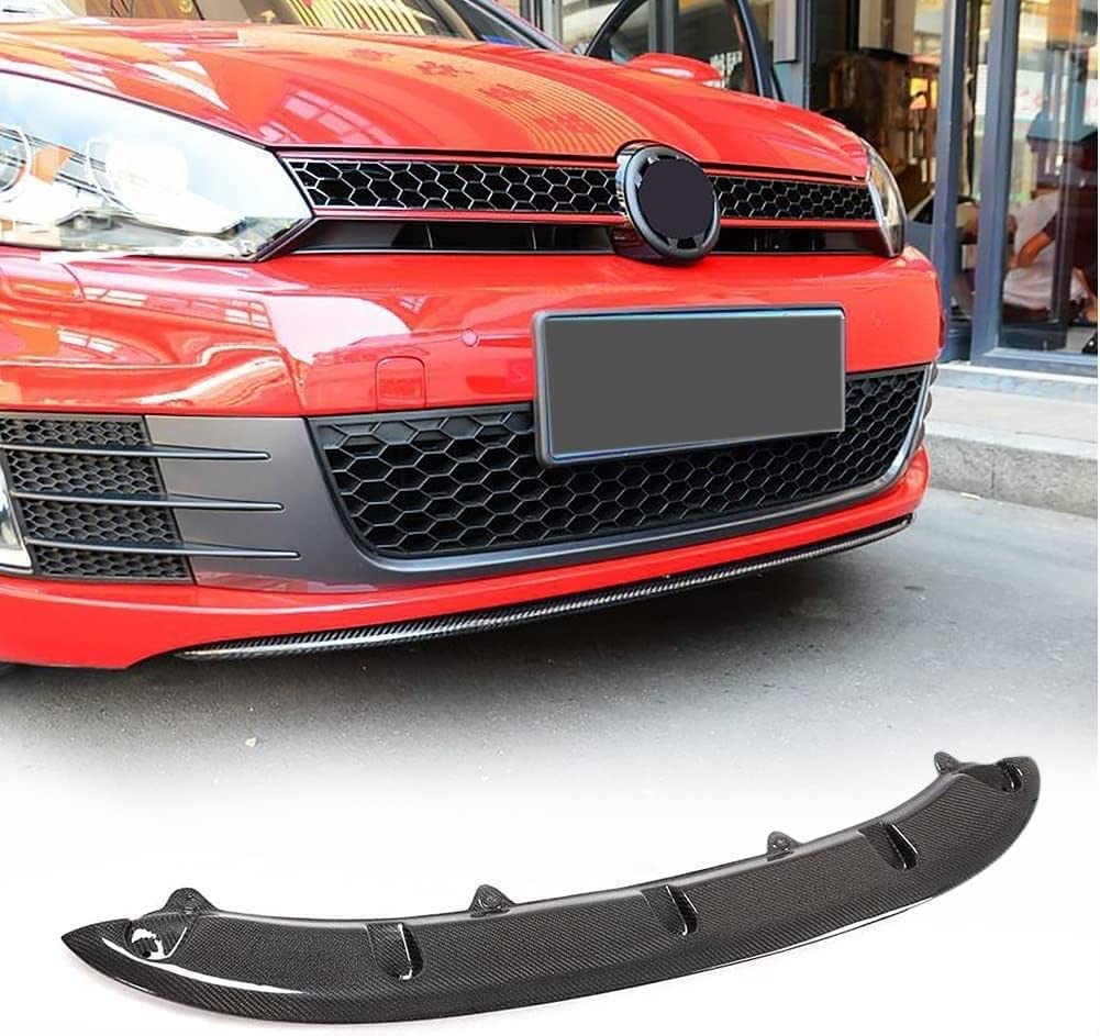 XUETAO Front Bumper Lip Chin Spoiler Autobon Fiber Body Kit for Volkswagen VW Golf MK6 GTI 2010-2013, not for Golf 6 Regular & R20 models