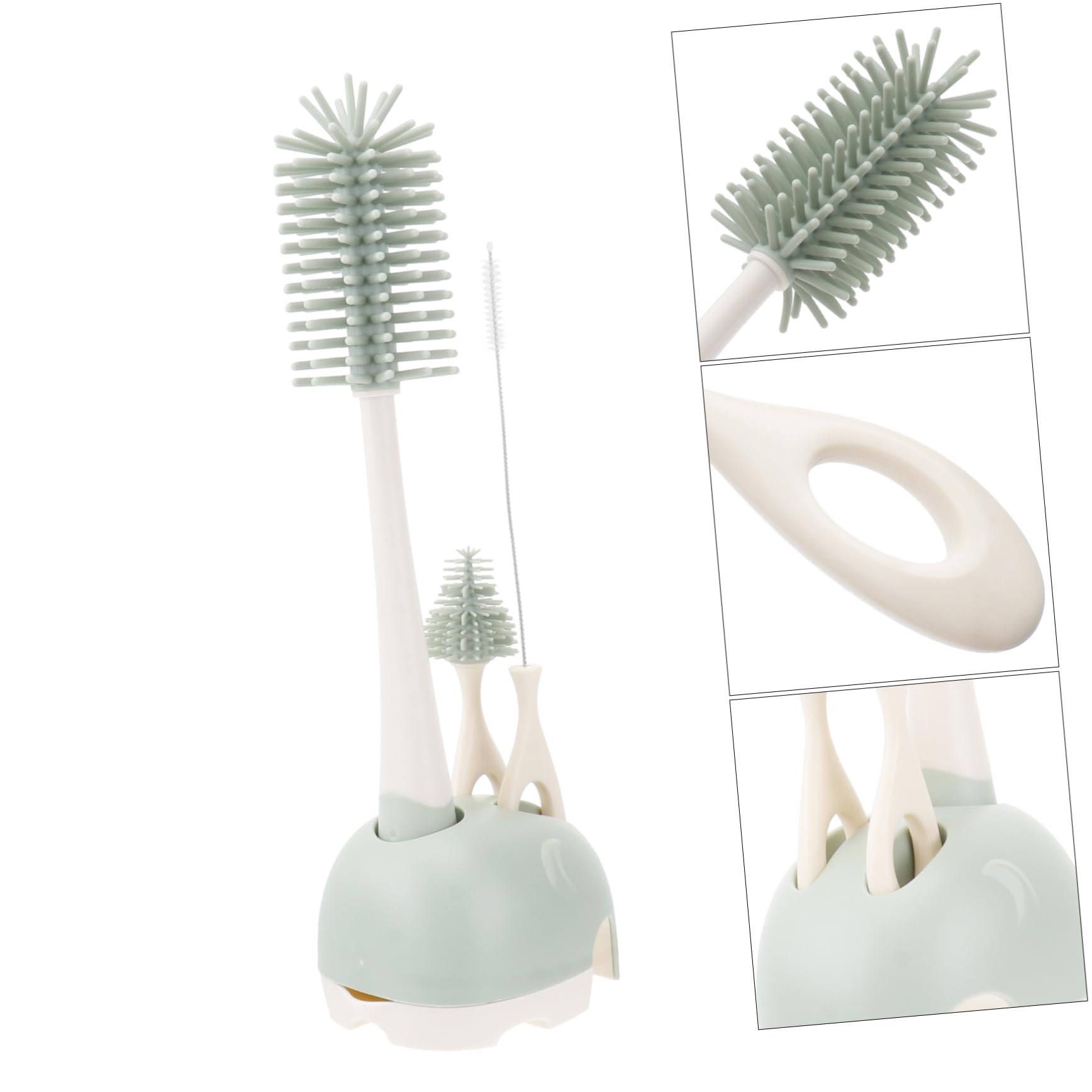 UPKOCH 2piezas Limpiador De Biberones De Juego De Cepillos Mango para Botellas y Tetinas Herramienta De Limpieza para Bebés Color Verde