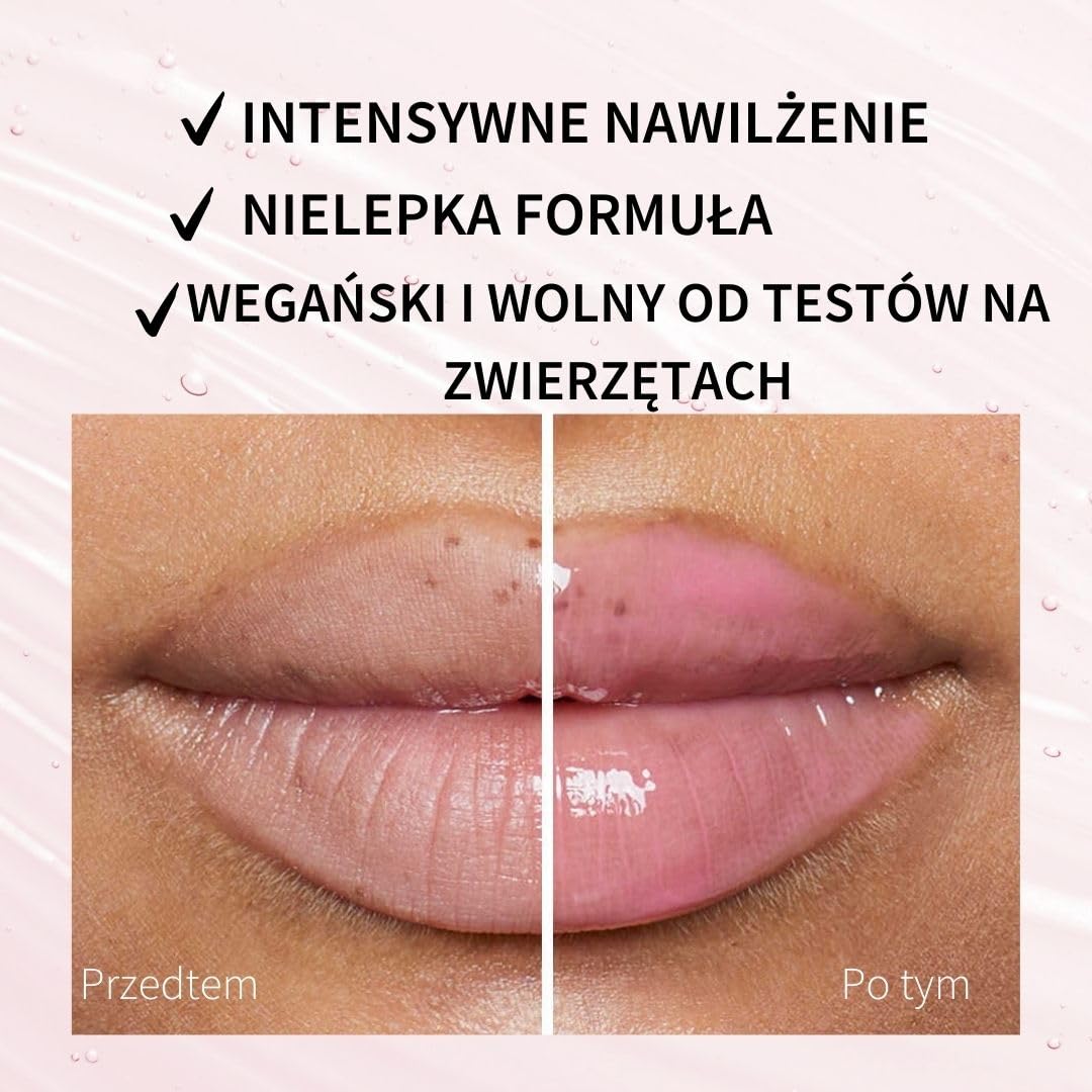 Fleeky Glowy Lip Oil – naturalny i pielęgnujący olejek do ust – pielęgnacja ust na cały dzień – lekki i niekleisty – melon Pink, Peach Pink, Berry Red (Berry Red)