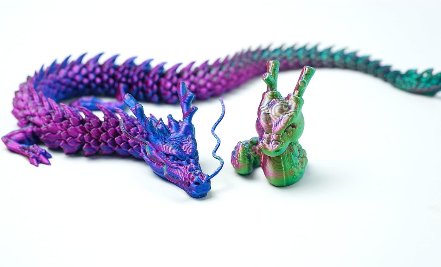 12INCH 3D Printed Dragon Model,Flexible Animals Toy Statue,Movable Joints,Home Office Decor,Interesting Toys for Autism/ADHD,Festival Gifts toco,Fidget Toys, Executive Desk Animals Toy