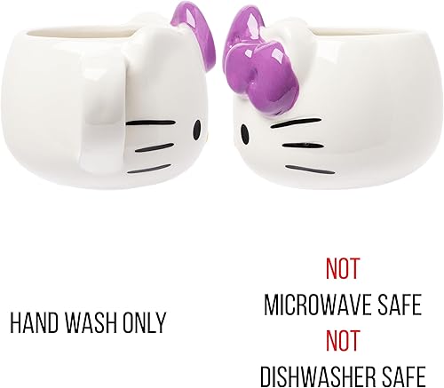 Miniatura 78 de Silver Buffalo Sanrio Hello Kitty and Friends Pompompurin - Taza de cerámica esculpida en 3D, 20 onzas