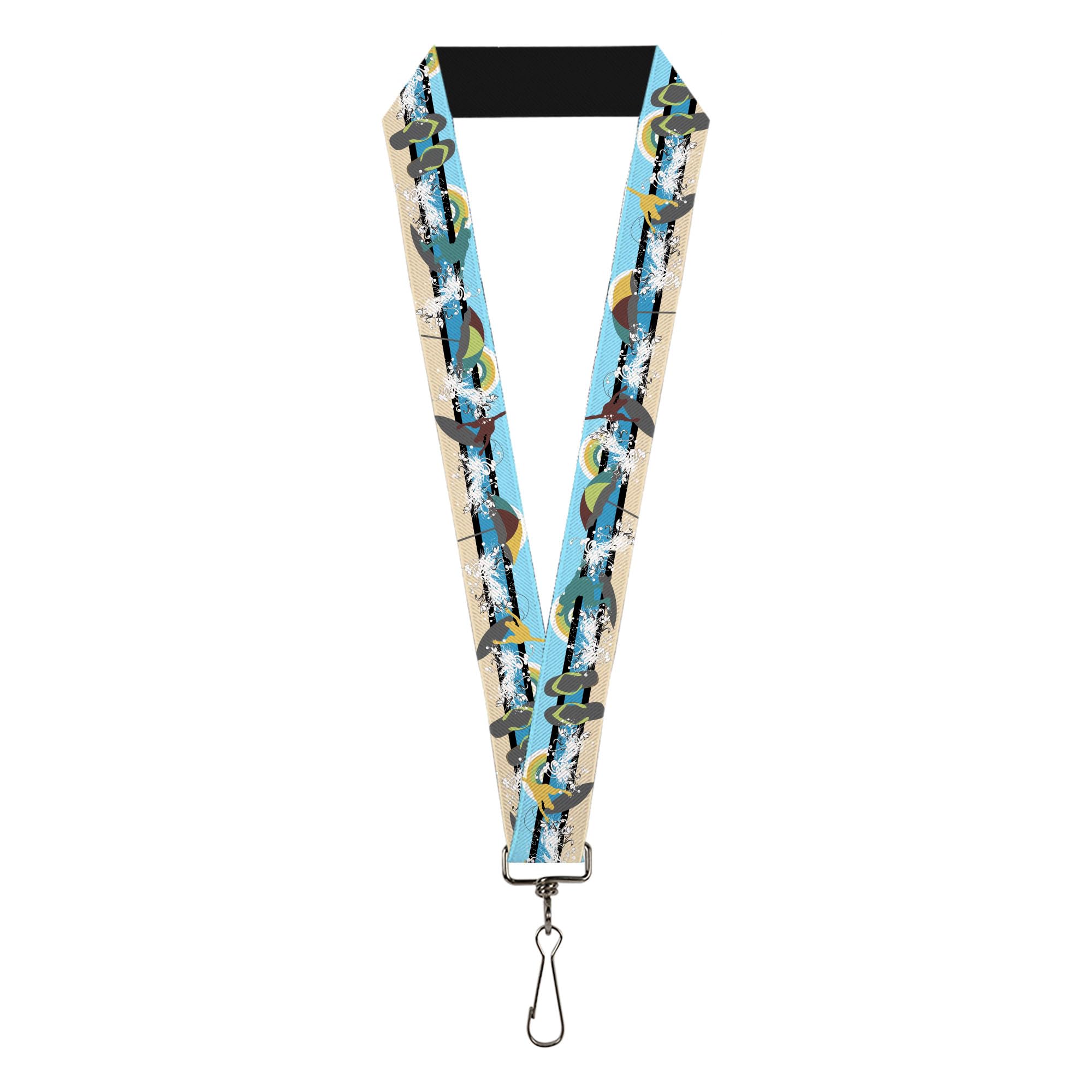 Buckle Down Women's Lanyard-1.0"-Beach Scene 1 Key Chain, Multicolor, One Size