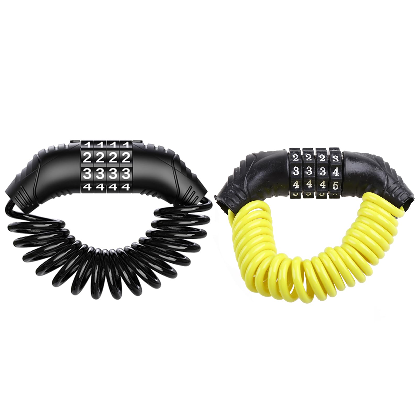Candado De Combinación De 4 Dígitos Para Casco De Moto – Cable De Acero De 122 Cm, Resistente Y Antirrobo