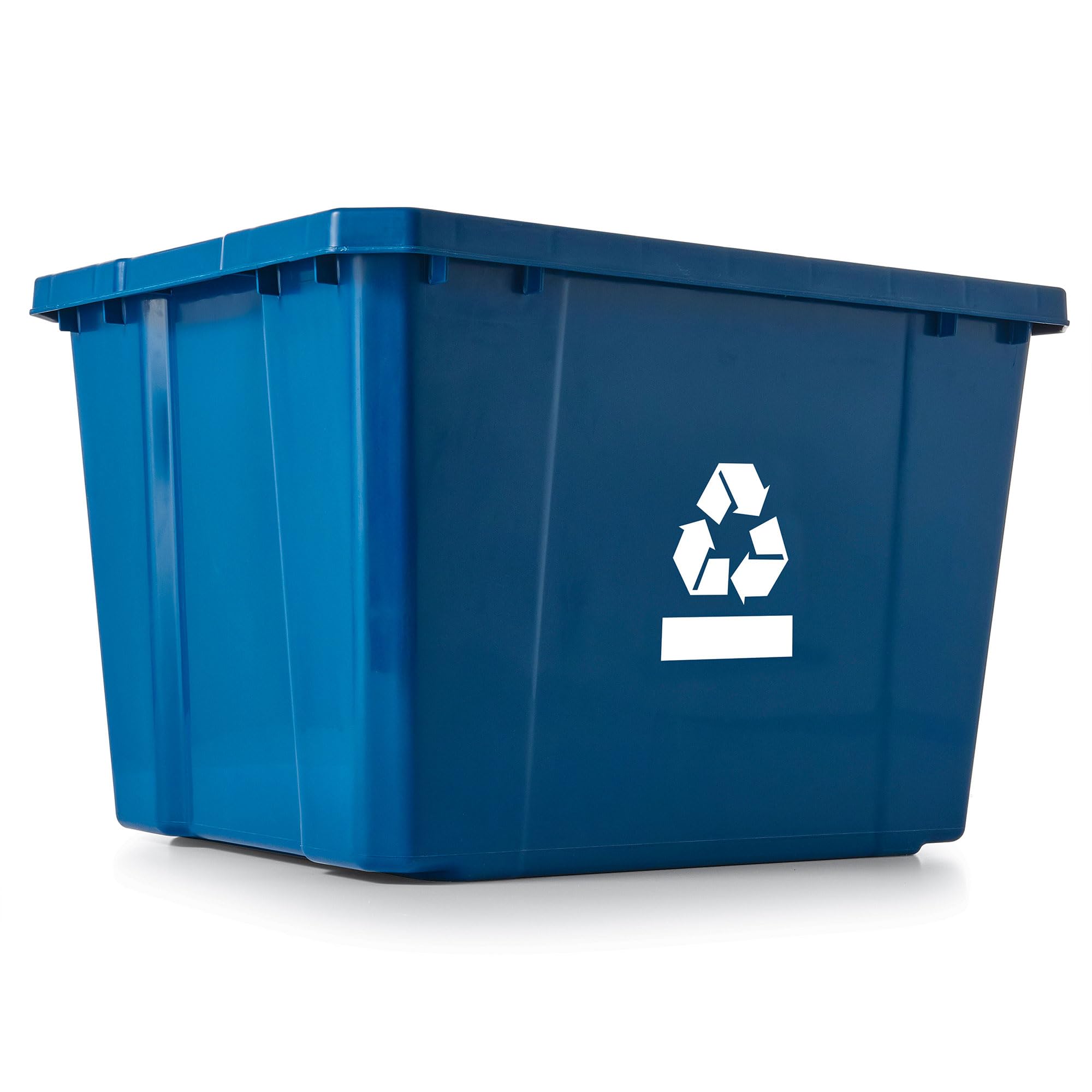 Gracious Living 17 Gallon/64 Litre Curbside Blue Box Recycling Bin, 12 Pack