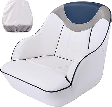 Premium Captains Bucket Boat Seat with Boat Seat Cover