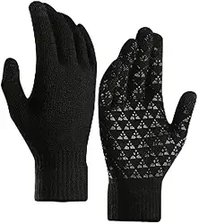 Luvas de inverno para homens e mulheres – Luvas térmicas de malha quente para tela sensível ao toque para corrida e dirigir