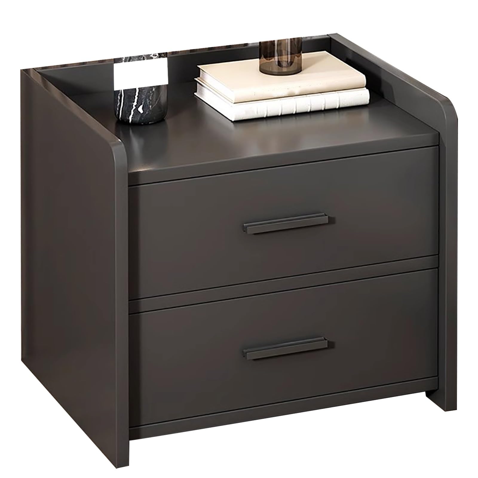 Table de chevet en bois moderne pour chambre cocon gris ciel